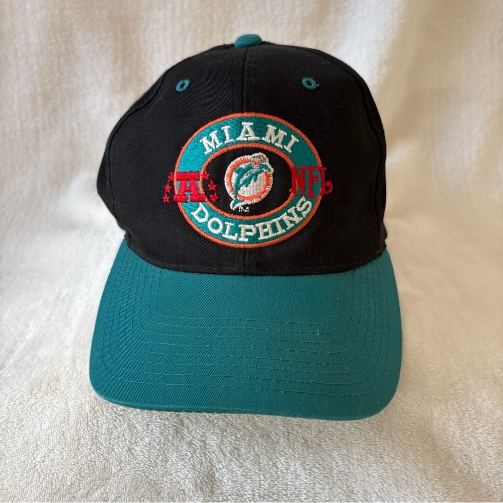 Vintage 90s Miami Dolphins Hat NFL Snapback Made In Bangladesh Team NFL NICE